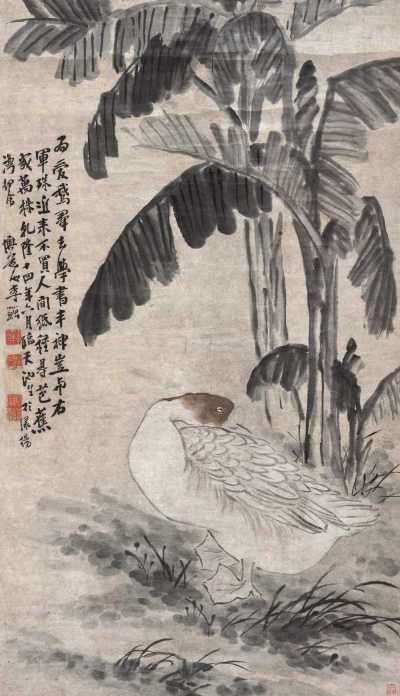 李鱓 1749年作 花鸟 立轴